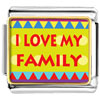 I Love My Family Photo Italian Charm