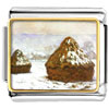 Grainstacks  Snow  Effect Painting Photo  Italian   Charm 