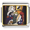  Woman  With Book Painting Photo Italian Charm