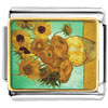 Vase With 12 Sunflowers Painting Photo Italian Charm
