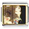Woman In Screen Painting Photo  Italian  Charm