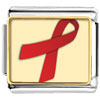 Red  Ribbon  Awareness Photo Italian Charm