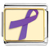  Violet  Ribbon Awareness Photo Italian Charm