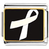  White  Ribbon Awareness Photo Italian Charm VPH1945