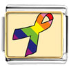  Rainbow  Ribbon Awareness Photo Italian Charm