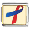  Red  And Blue  Ribbon  Awareness Photo Italian Charm