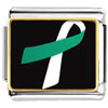  Teal  And White Ribbon Awareness Photo Italian Charm