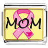 Mom Pink Ribbon Awareness Charm Photo Italian Charm