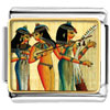 Gold Plated Egyptian Musicians Photo Italian Charm