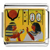 Gold Plated Egyptian Kings Of Thebe Photo Italian Charm