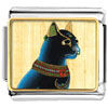 Gold Plated Egyptian Bastet Cat Photo Italian Charm