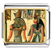 Gold Plated Egyptian Horus And Nefertiti Photo Italian Charm
