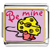 Gold Plated Valentine's Day "be Mine" Photo Italian Charm