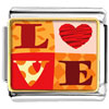 Gold Plated Valentine's  Day  "love" Photo Italian Charm