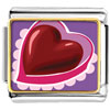 Gold Plated Valentine's Day Chocolate Heart Photo Italian Charms Bracelets