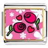 Gold Plated Valentine's Day Red Roses  Photo  Italian  Charms   ... 