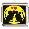 Gold Plated Valentines Day Mouse In Love Photo Italian Charms Bracelets