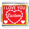 Gold Plated Valentine's Day I Love You Custom Photo Italian Charms Bracelets