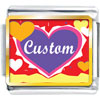 Gold Plated Valentine's Day Custom Hearts Photo Italian Charms Bracelets
