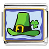 Gold Plated St Patricks Day Theme Photo Italian Charm With A Green Hat