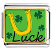 Gold Plated St. Patrick's Day Theme  Luck  Photo Italian Charm  ... 