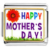 Gold Plated Happy  Mother's  Day Theme Photo Italian Charm