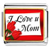 Gold Plated  Mother's  Day Theme Photo Italian Charm, I Love  ... 