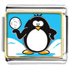  Gold  Plated Cartoon Theme Photo Italian Charm, I Love Winter