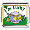 Gold Plated Cartoon Theme Photo  Italian  Charm, I'm Lucky