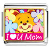 Gold Plated Cartoon Theme Photo Italian Charm I Love You Mom