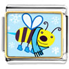Gold Plated Cartoon Theme Photo Italian Charm Bee Cool