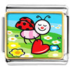 Gold Plated Cartoon Theme Photo Italian Charm Little Lady Bug Easter