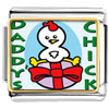 Gold Plated Cartoon Theme Photo  Italian   Charm  Daddy's Chick  ... 