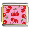 Gold Plated Cartoon Theme Photo Italian Charm Cherry Summer