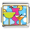 Gold Plated Cartoon Theme Photo Italian Charm Cocktail Summer