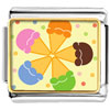 Pink Orange Blue And Green Flower Photo Italian Charm