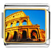  Gold  Plated Landmark Colosseum Photo Italian  Charm   Bracelets   ... 