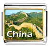 Gold Plated Travel The Great Wall Photo Italian Charm Bracelets