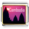 Gold Plated Travel Angkor Wat Photo Italian Charm Bracelets