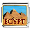 Gold Plated Travel Pyramids Photo Italian Charm Bracelets