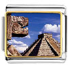 Gold Plated Travel Chichen Itza Mexico Photo Italian Charm Bracelets