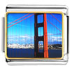 Gold Plated Travel Golden Gate Bridge Photo Italian Charm Bracelets