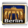 Gold Plated Travel Brandenburg Gate Photo Italian Charm Bracelets