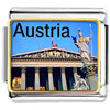 Gold Plated Travel Parliament Building Of Austria Photo Italian Charm Bracelets
