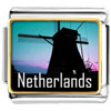 Gold Plated Travel Windmill In Netherlands Photo Italian Charm Bracelets