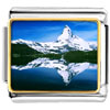 Gold Plated Travel Matterhorn Photo Italian Charm Bracelets