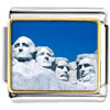 Gold Plated Travel Mount Rushmore Photo Italian Charm Bracelets