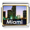Gold Plated Travel Miami Photo Italian Charm Bracelets