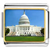 Gold Plated Travel Washington Dc Photo Italian Charm Bracelets