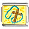 Gold Plated Religion Rosary Photo Italian Charm Bracelets